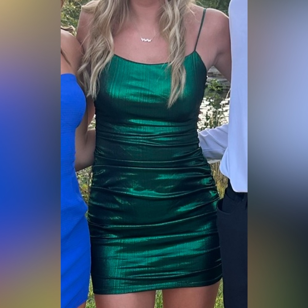 Emerald green mini dress size small